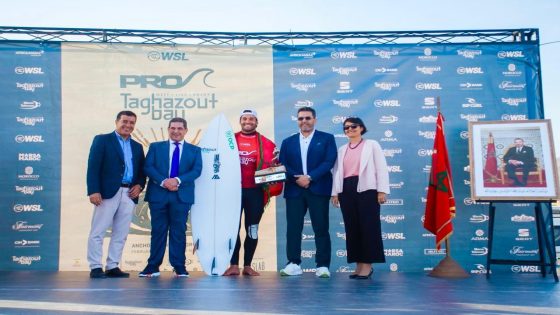 اكادير : البطل المغربي رمزي بوخيام يحتل المرتبة الثانية في مسابقة “برو تغازوت باي 2025”