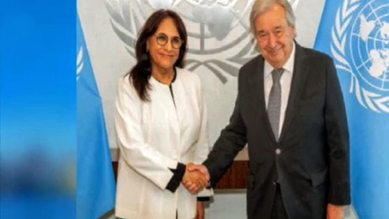 الأمين العام للأمم المتحدة يستقبل آمنة بوعياش ويبحث معها سبل تعزيز دور المؤسسات الوطنية في النظام الأممي
