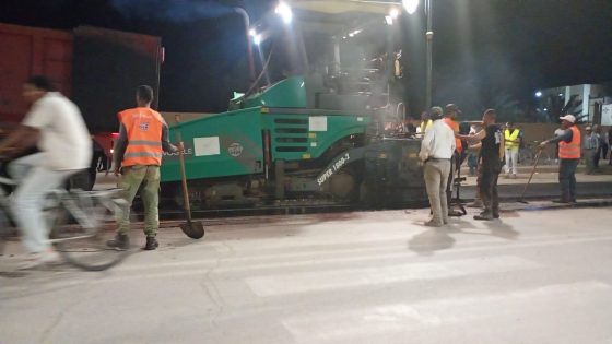 استمرار أشغال تكسية شارع مولاي إسماعيل بمدينة ارفود